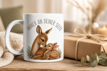 Immer an deiner Seite Tasse 325 ml Keramik Tiermotiv Geschenkidee Bunt - WS-Trend.de