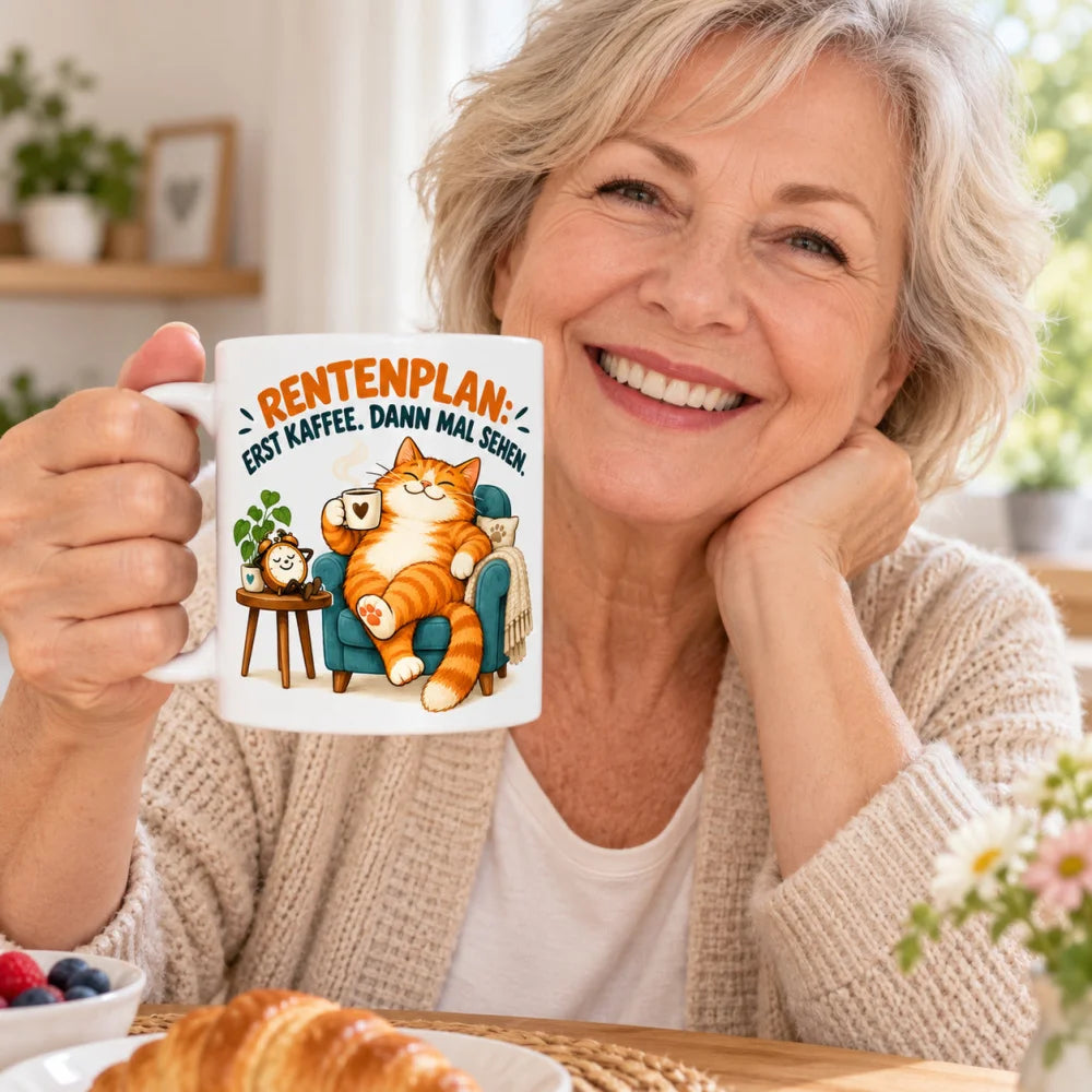WS-Trend Rente Tasse Keramik 330 ml Spruch Geschenk 10 Motive zur Wahl - WS-Trend.de