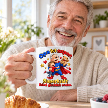 WS-Trend Superopa Tasse Keramik 330 ml Geschenk für Opa zum Geburtstag - WS-Trend.de