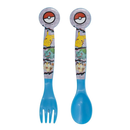 Pokemon Pikachu Kinder 4 teiliges Set Brotdose Trinkflasche Messer und Gabel - WS-Trend.de