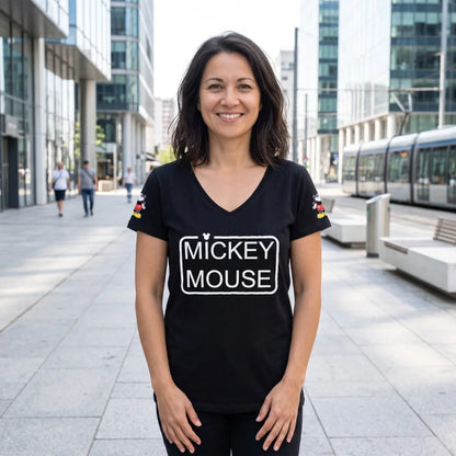 Print-Shirt Disney Mickey Maus Damen kurzarm Shirt T-Shirt Gr. S-XL 100% Baumwolle - WS-Trend.de
