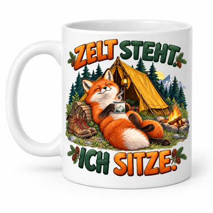Camping Tasse Spruch Keramik 330 ml Geschenk Camper Wohnmobil Urlauber