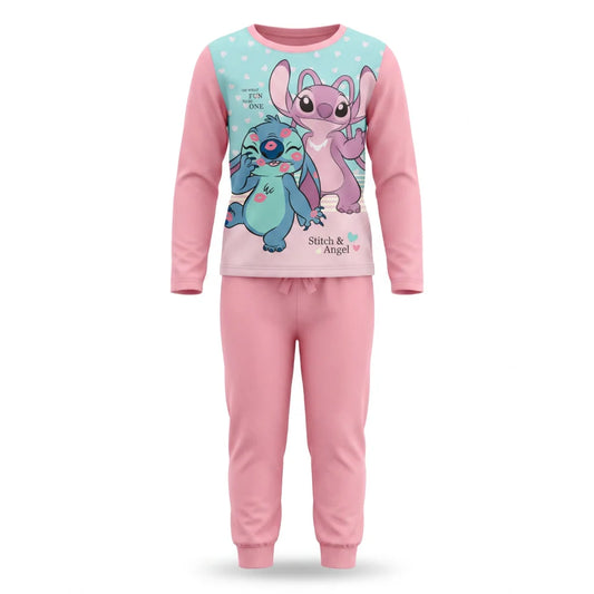 Disney Stitch Kinder Mädchen Schlafanzug Pyjama Shirt Hose Gr. 98-140 Baumwolle - WS-Trend.de