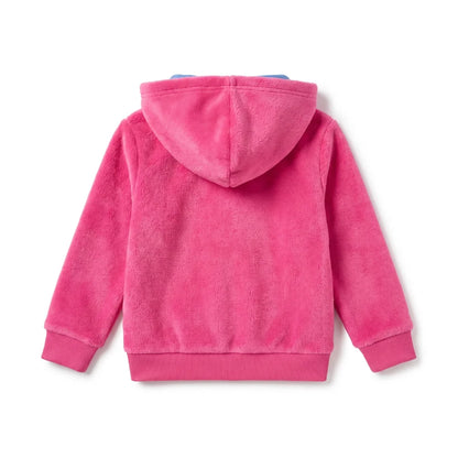 Disney Die Eiskönigin Elsa & Anna Kinder Coral-Fleece Kapuzenjacke Pink Gr. 98–128 - WS-Trend.de