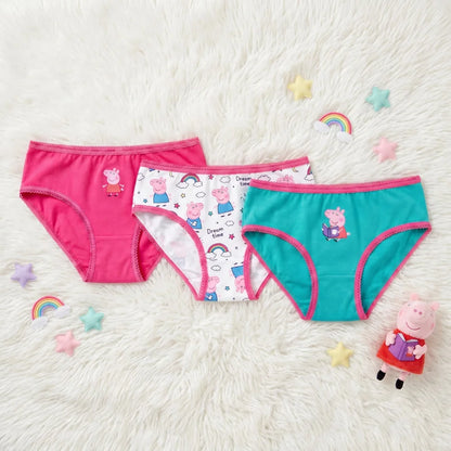 Peppa Wutz 3er Pack Slips Kinder Mädchen Unterwäsche Gr. 92-110 Baumwolle - WS-Trend.de