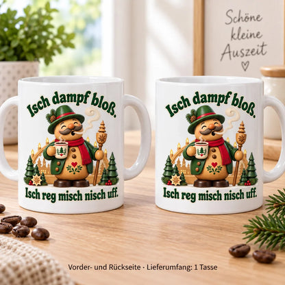 WS-Trend Räuchermann Tasse sächsischer Spruch Keramik 330 ml fürs Büro - WS-Trend.de