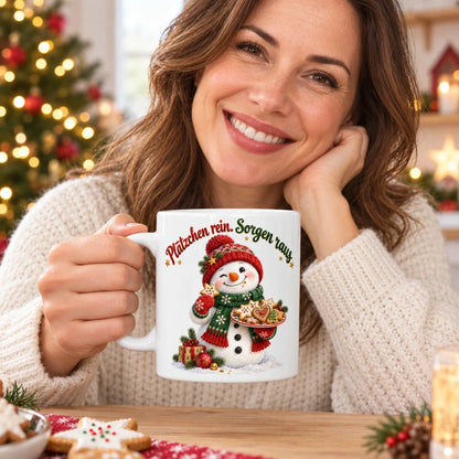 WS-Trend Plätzchenpause Schneemann Tasse 330 ml als Geschenk im Advent - WS-Trend.de