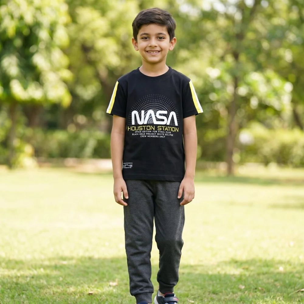 NASA Space Center Kinder Jungen kurzarm T-Shirt Shirt 104-128 100% Baumwolle - WS-Trend.de