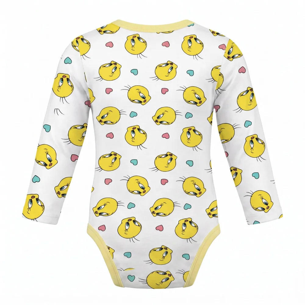 Strampler LOONEY TUNES Tweety Baby Langarmbody Gr. 86–92 Weiß - WS-Trend.de