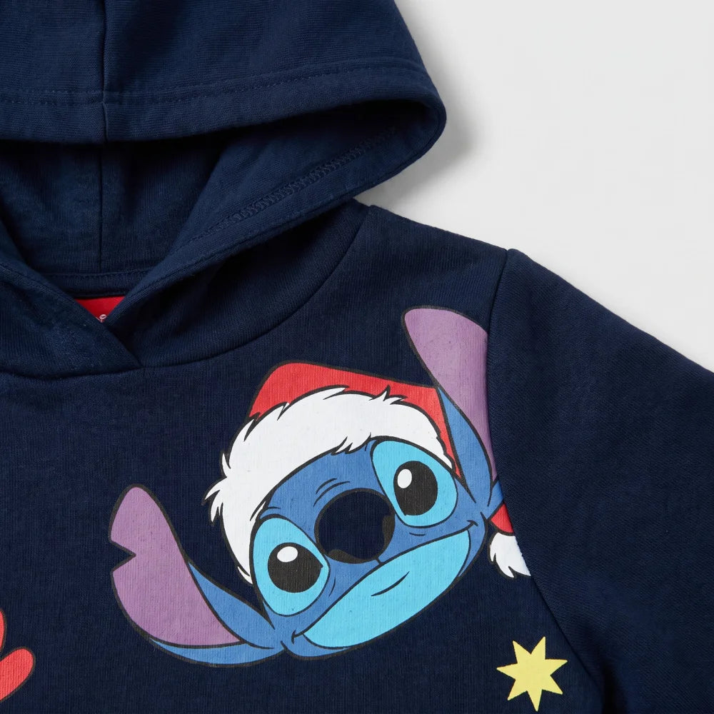 Disney Stitch Weihnachts-Hoodie für Jungen Blau oder Weiß Größen 98–128 - WS-Trend.de
