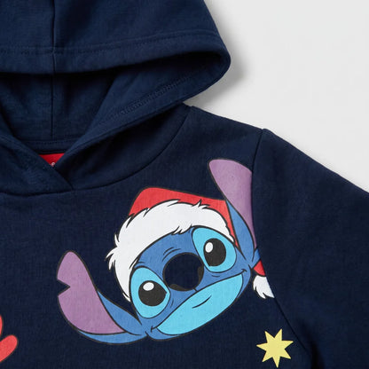 Disney Stitch Weihnachts-Hoodie für Jungen Blau oder Weiß Größen 98–128 - WS-Trend.de