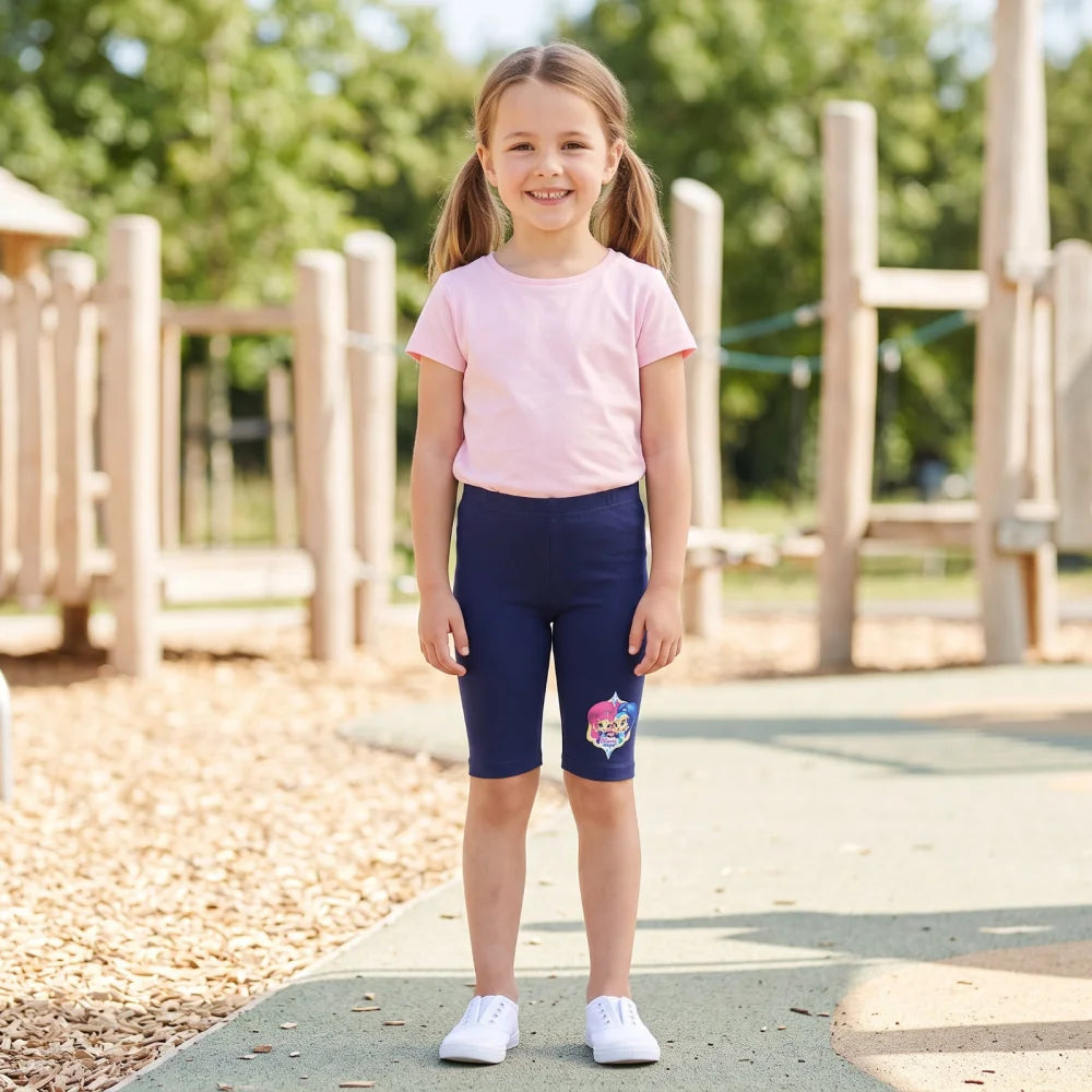 Leggings Kurz Kinder Shimmer and Shine Mädchen Blau Grau Pink 98 bis 128 - WS-Trend.de