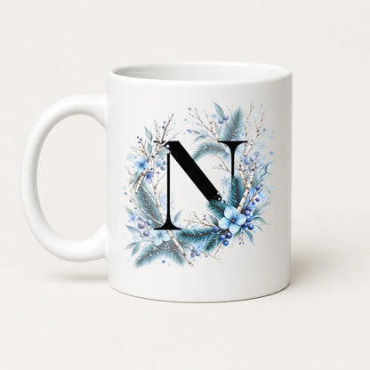 Winter Tasse A-Z Buchstaben 325 ml Keramik Geschenkidee personalisiert - WS-Trend.de