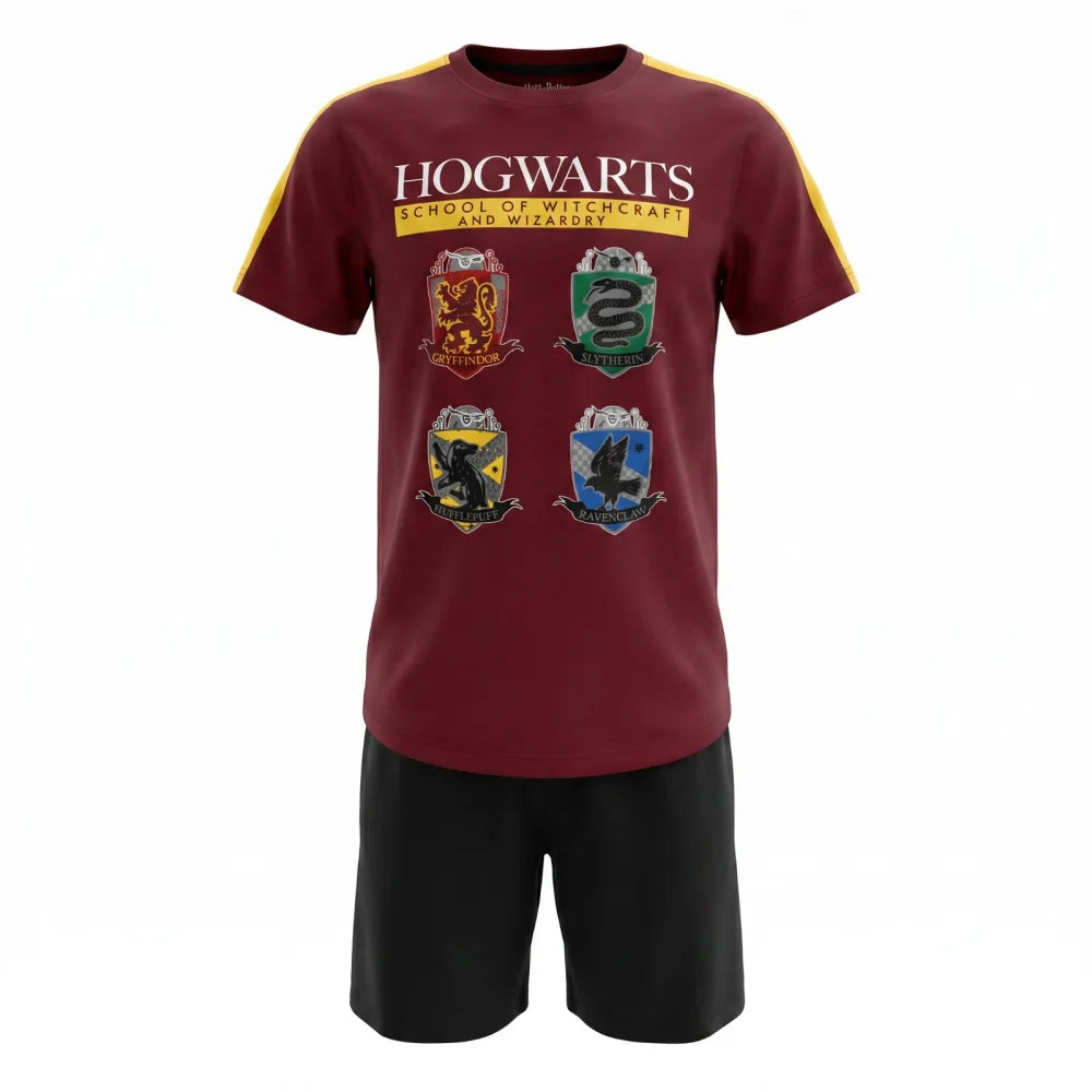 Harry Potter Hogwarts Kinder Schlafanzug Pyjama kurzarm 134 -164 Baumwolle - WS-Trend.de