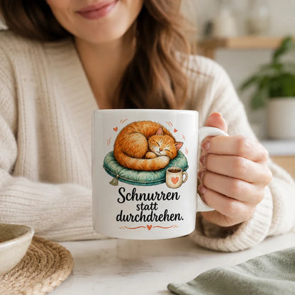 Katze Anti-Stress-Tasse - Geschenkidee mit Spruch - aus Keramik 330 ml - WS-Trend.de