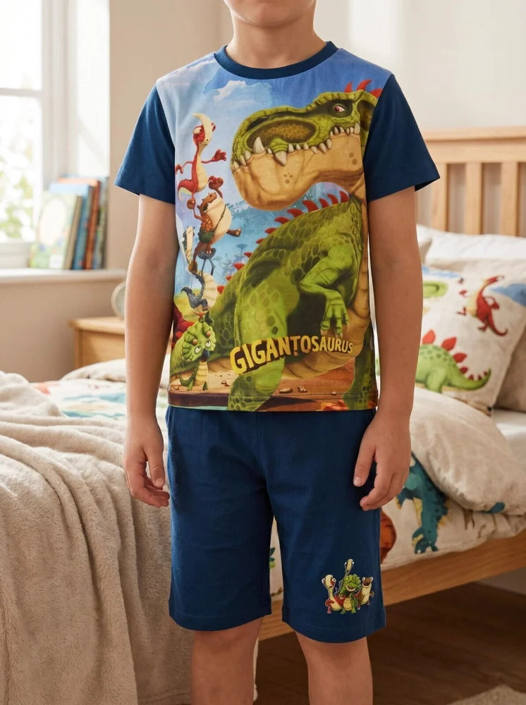 Gigantosaurus Kinder Schlafanzug Pyjama kurz Nachtwäsche Gr. 98 - WS-Trend.de