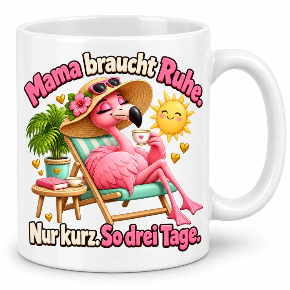 WS-Trend Flamingomama Becher Keramik 330 ml Geschenkidee zum Muttertag - WS-Trend.de