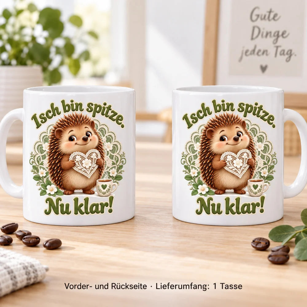 WS-Trend Vogtland Igel Tasse Sachsen-Humor Keramik 330 ml Geschenkidee - WS-Trend.de