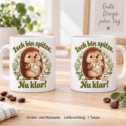 WS-Trend Vogtland Igel Tasse Sachsen-Humor Keramik 330 ml Geschenkidee - WS-Trend.de