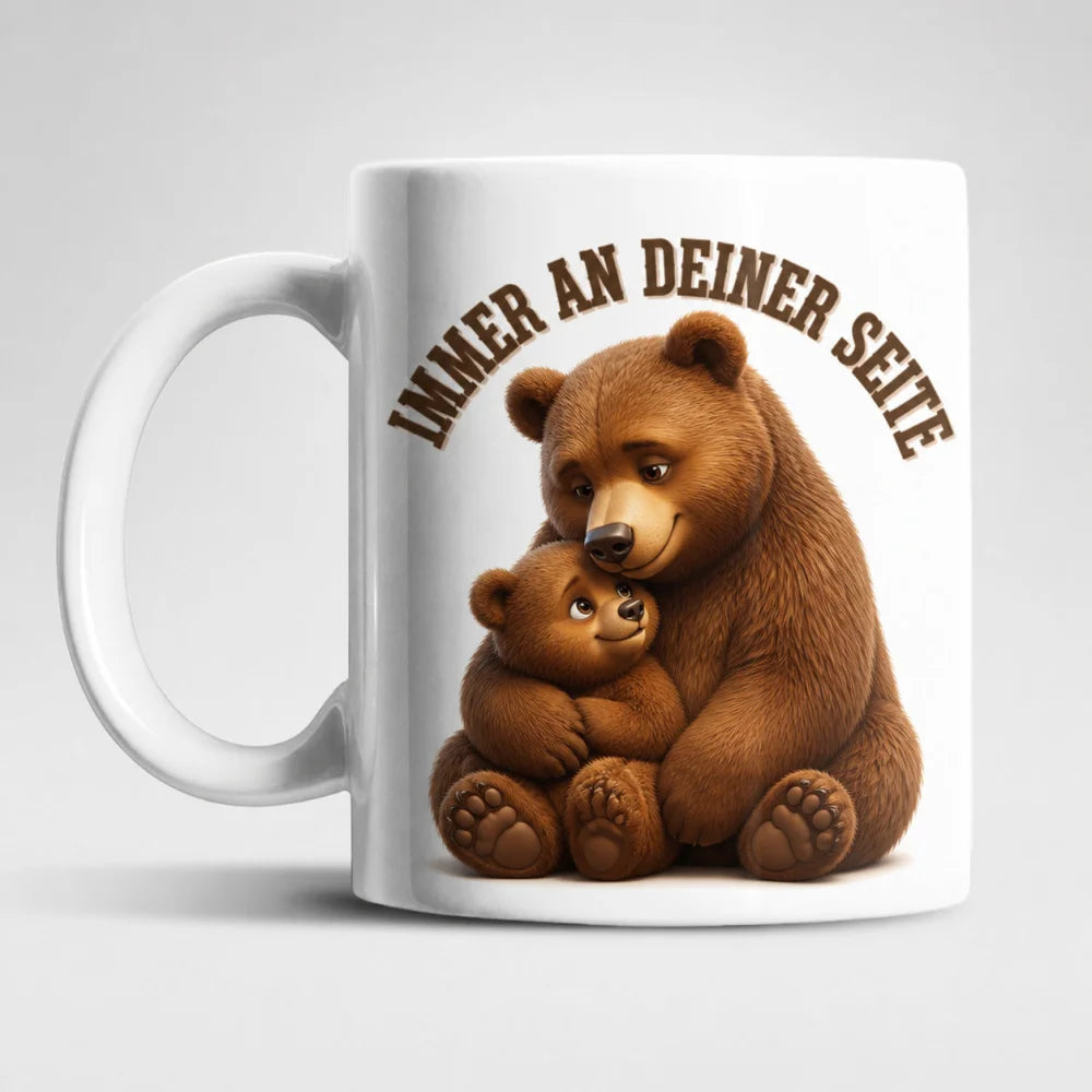Immer an deiner Seite Tasse 325 ml Keramik Tiermotiv Geschenkidee Bunt - WS-Trend.de