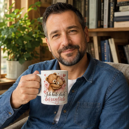 Bären-Tasse für Lieblingsmenschen - Geschenk zum Jahrestag weiß 330 ml - WS-Trend.de