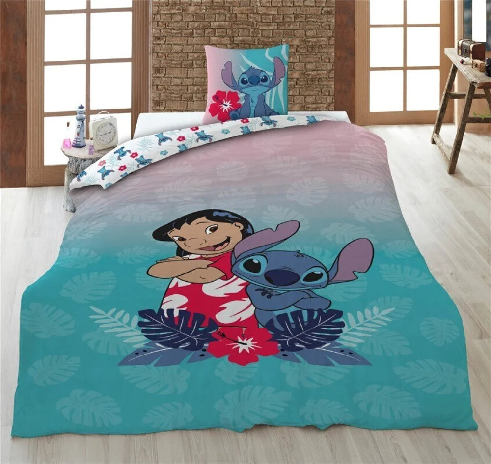 Disney Lilo und Stitch Kinder Mikrofaser Bettwäsche 2tlg. Set 135-140x200 65x65 - WS-Trend.de