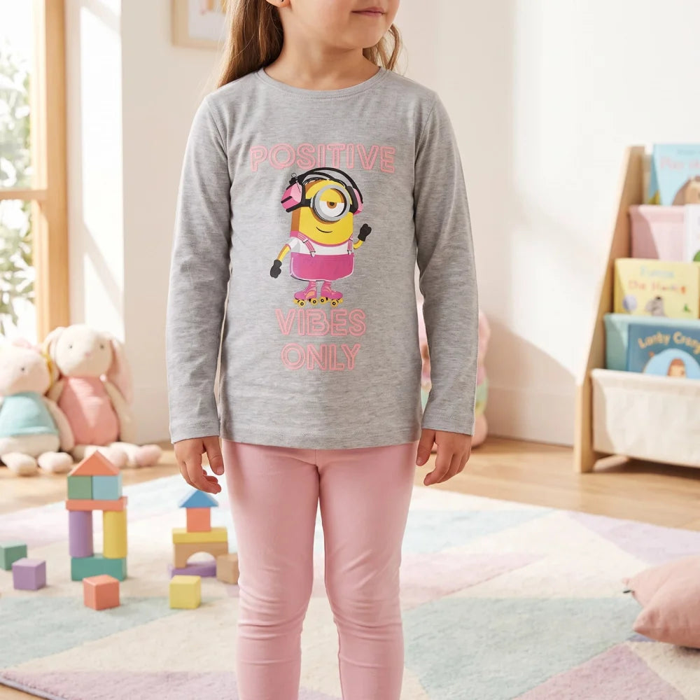 Minions T-Shirt Langarm Kinder Mädchen Shirt Gr. 104 - WS-Trend.de