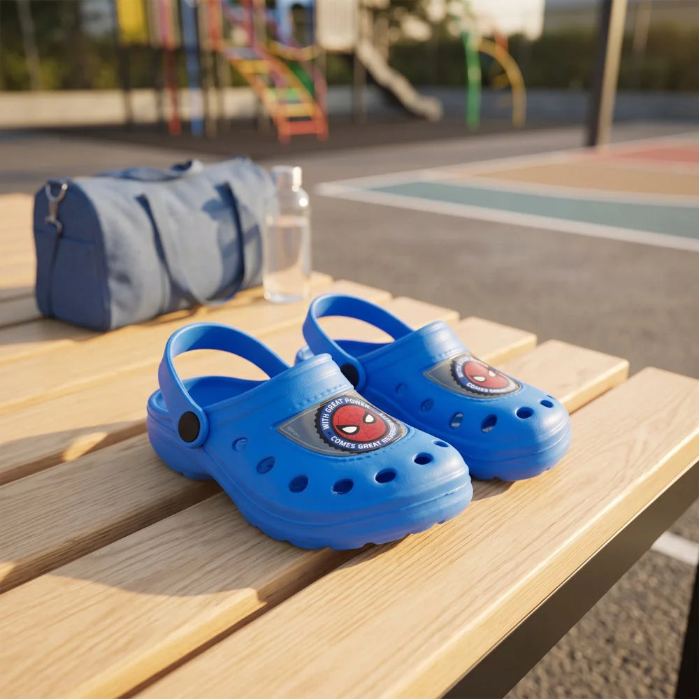 Marvel Spiderman Jungen Clogs - Kinder Sandalen Badeschuhe Latschen Gr. 24-25 - WS-Trend.de