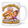 WS-Trend Oma regelt das Tasse 330 ml Oma ist super Geschenk mit Spruch