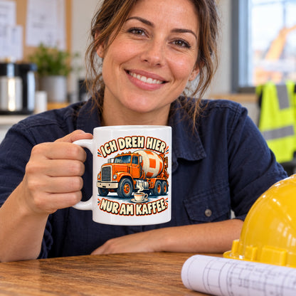 Baustellen Tasse Spruch Keramik 330 ml Geschenk Bauarbeiter beidseitig