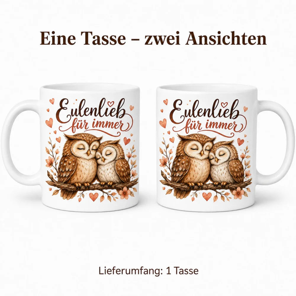 Eulen-Tasse für Lieblingsmenschen - Geschenk zum Jahrestag weiß 330 ml - WS-Trend.de