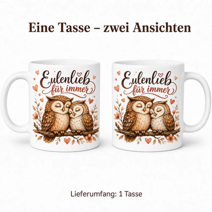 Eulen-Tasse für Lieblingsmenschen - Geschenk zum Jahrestag weiß 330 ml - WS-Trend.de