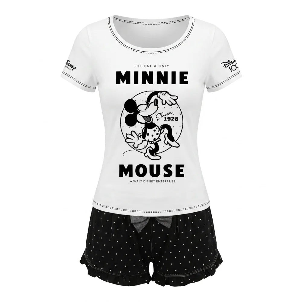 Schlafanzug Disney Minnie Maus Damen-Pyjama Set Kurzarm Shirt & Shorts S–XL - WS-Trend.de
