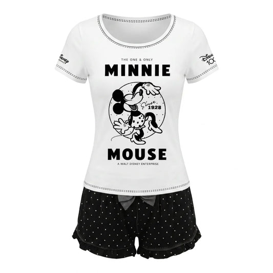 Schlafanzug Disney Minnie Maus Damen-Pyjama Set Kurzarm Shirt & Shorts S–XL - WS-Trend.de