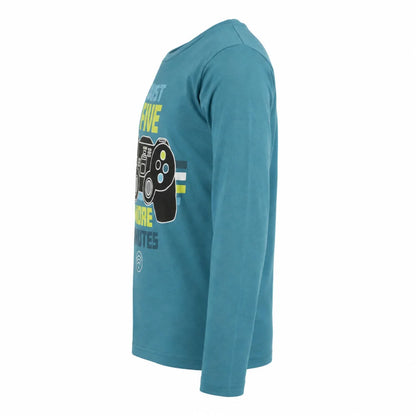 Print-Shirt Fashion UK Gamer Spieler Kinder Jungen langarm Shirt Langarmshirt Gr. 116 -152 - WS-Trend.de