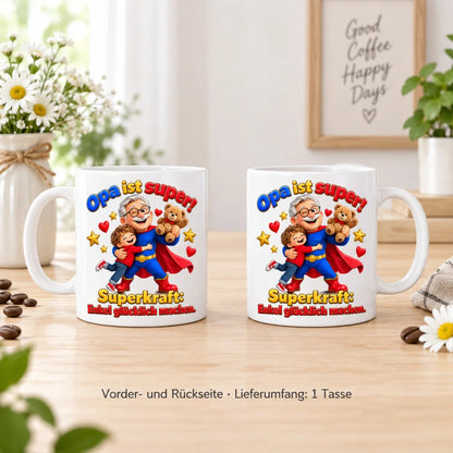 WS-Trend Superopa Tasse Keramik 330 ml Geschenk für Opa zum Geburtstag - WS-Trend.de