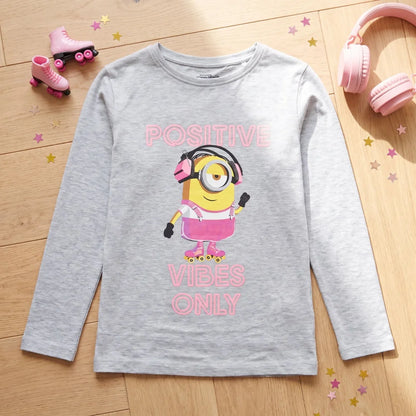 Minions T-Shirt Langarm Kinder Mädchen Shirt Gr. 104 - WS-Trend.de