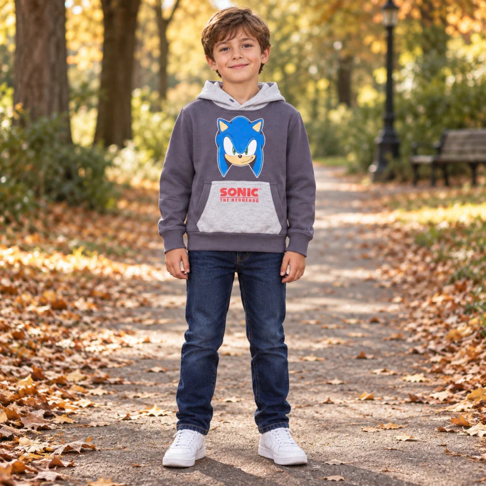 Sonic the Hedgehog Kinder Jungen Fleece Hoodie Kapuzenpullover Pulli - WS-Trend.de
