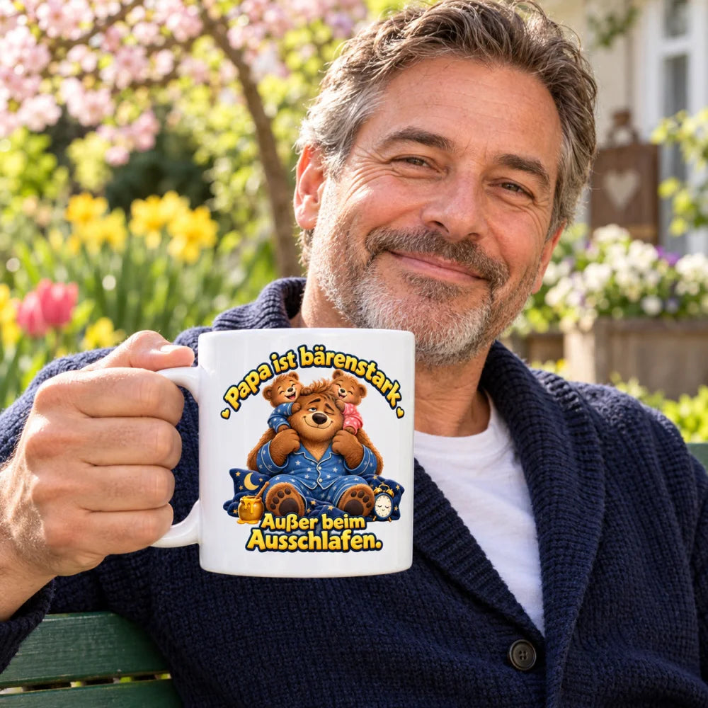 WS-Trend Bärenpapa Tasse Keramik 330 ml Geschenk für Papa zum Vatertag - WS-Trend.de
