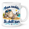 WS-Trend Seehund Tasse mit lustigem Spruch Keramik 330 ml Geschenkidee