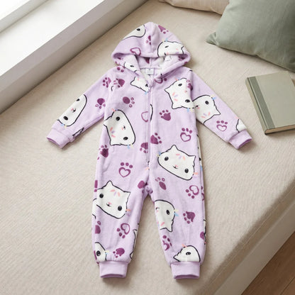 Gabbys Dollhouse Mädchen Coral-Fleece Einteiler Schlafanzug Gr. 98-128 - WS-Trend.de