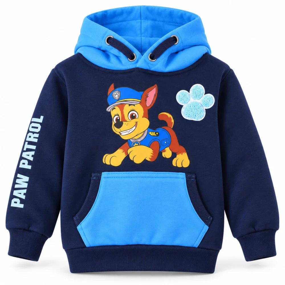 PAW Patrol Chase Kinder-Hoodie mit Kapuze Hellblau oder Dunkelblau 92–128 - WS-Trend.de