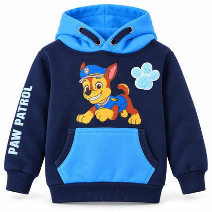 PAW Patrol Chase Kinder-Hoodie mit Kapuze Hellblau oder Dunkelblau 92–128 - WS-Trend.de