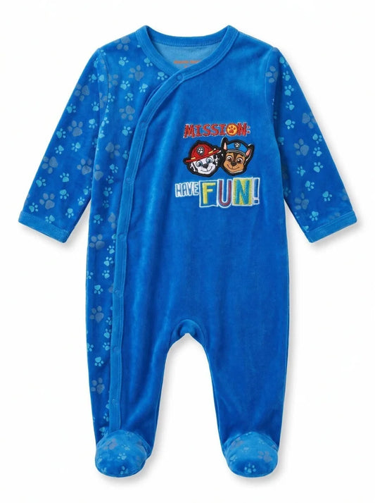 Paw Patrol Chase Baby Kleinkind Velour Body Strampler Einteiler Gr.68-92 - WS-Trend.de