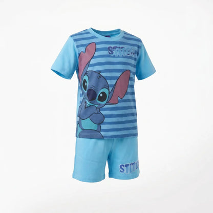 Disney Stitch Jungen Schlafanzug Pyjama Shirt Shorts Gr. 98-128 Baumwolle - WS-Trend.de