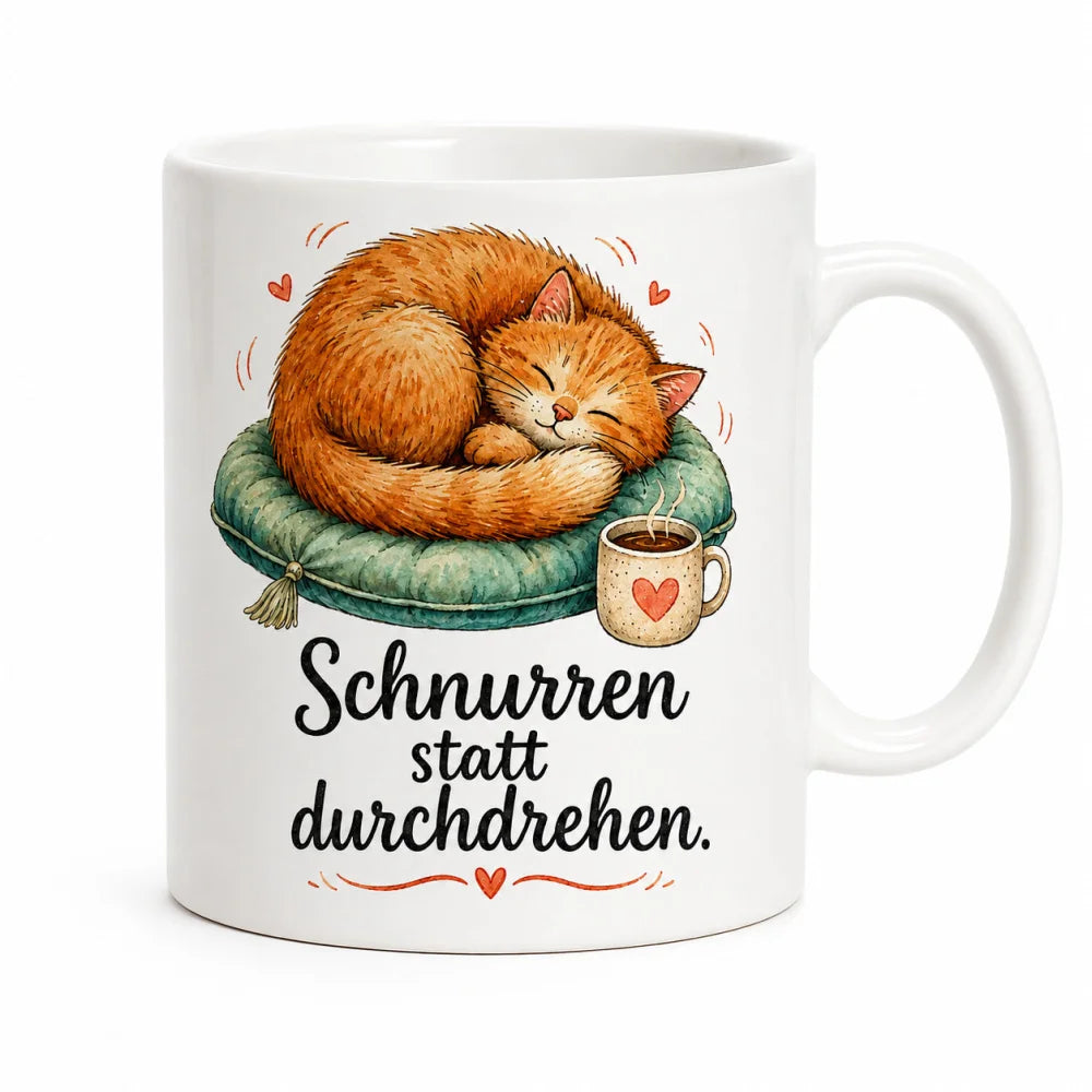 Katze Anti-Stress-Tasse - Geschenkidee mit Spruch - aus Keramik 330 ml - WS-Trend.de
