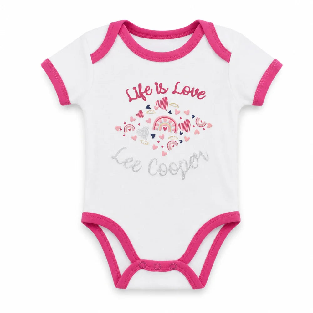 Strampler Lee Cooper 2-er Set Baby Kleinkind kurzarm Body Einteiler Gr. 56 - 92 - WS-Trend.de