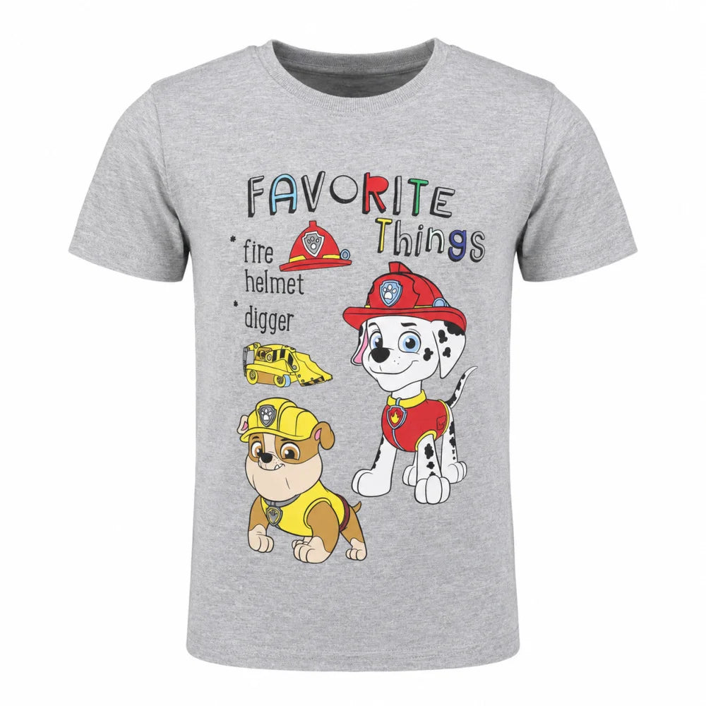 Paw Patrol Marshall Rubble Kinder kurzarm T-Shirt 98 -128 Jungen Baumwolle - WS-Trend.de