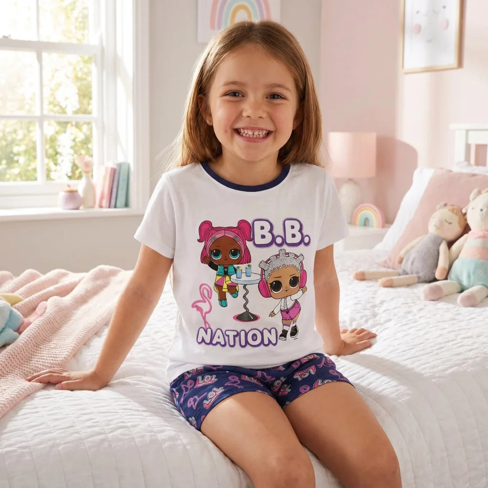 LOL Surprise Kinder kurzarm Schlafanzug Pyjama 104-122 100% Baumwolle - WS-Trend.de