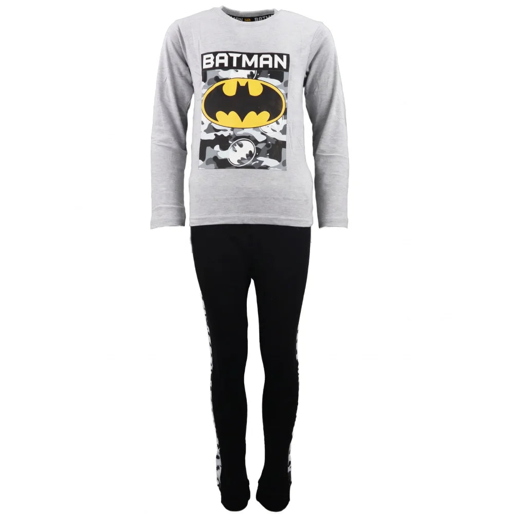 Schlafanzug DC Comics Batman Jungen Kinder lang Pyjama Gr. 134-140 - WS-Trend.de